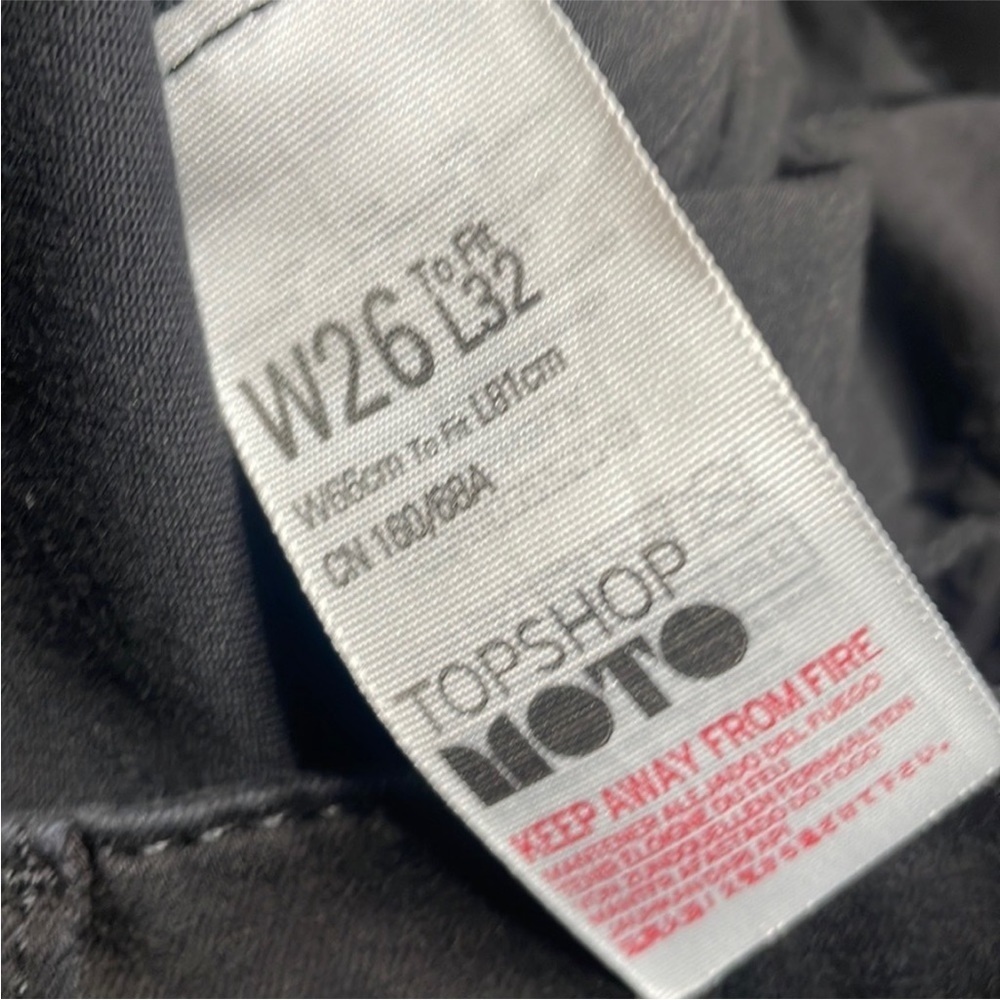 Topshop Leigh jeans in black Stretchy comfy Size 26 Asos - Picture 9 of 12